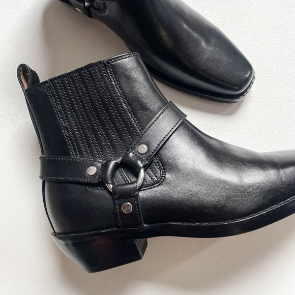 Madewell Santiago Western Ankle Boot Leather Black Size 7 NEW IN BOX - Picture 6 of 9